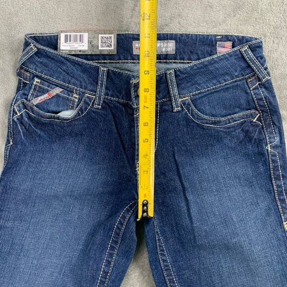 Ariat Jeans Women 28S FR Mid Rise Boot Cut Work Chore Horse Farm Cowgirl Western - Picture 8 of 14